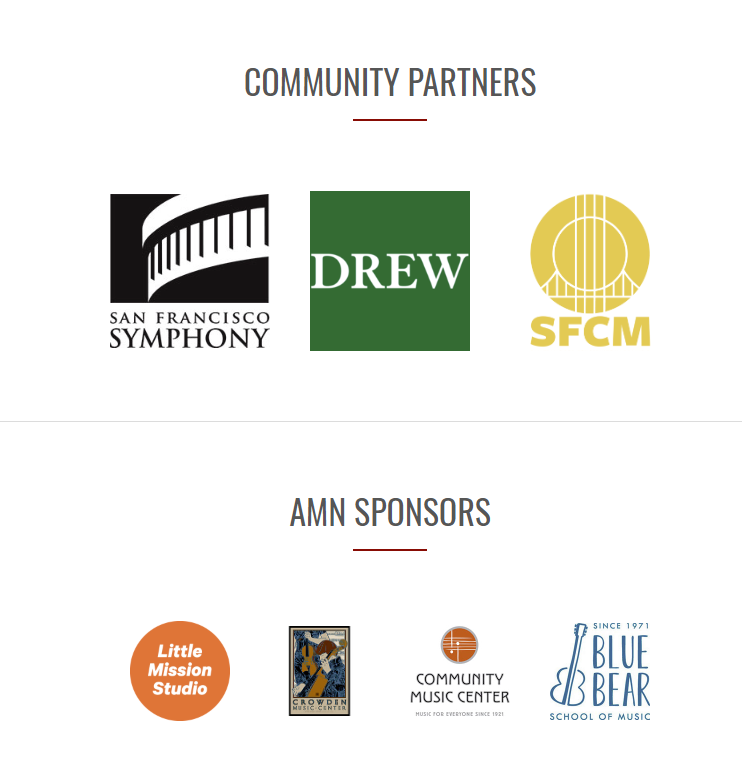 Amateur Music Network sponsors How Amateur Music Network displays its sponsors